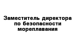 Заместитель директора по безопасности мореплавания